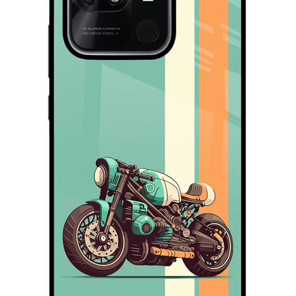 Striped Moto Drift Redmi 10/10 Power Glass Case
