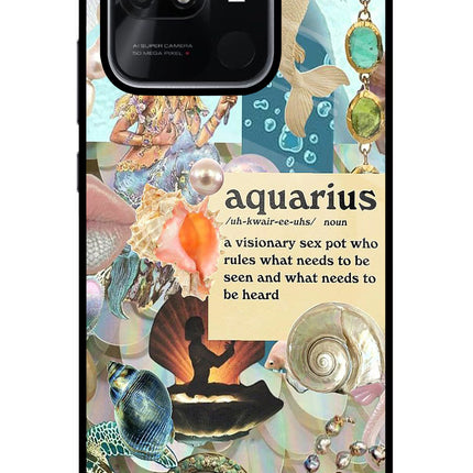 Aquarius Zodiac Redmi 10/10 Power Glass Case