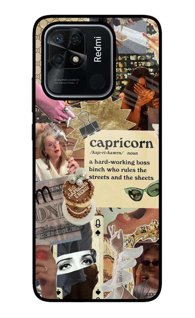 Capricorn Zodiac Redmi 10/10 Power Glass Case