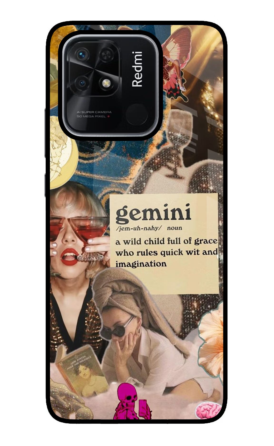 Gemini Zodiac Redmi 10/10 Power Glass Case