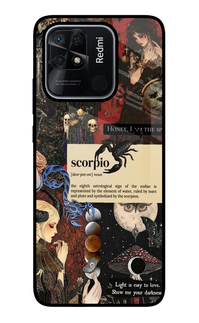 Scorpio Zodiac Redmi 10/10 Power Glass Case Back Cover by Casekaro