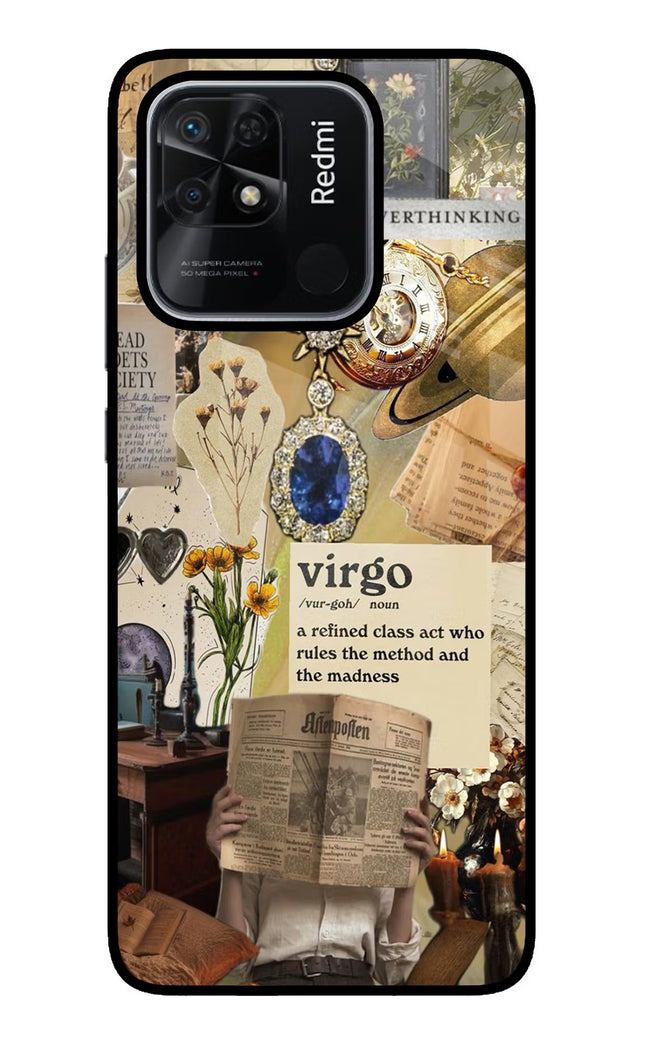 Virgo Zodiac Redmi 10/10 Power Glass Case Back Cover by Casekaro