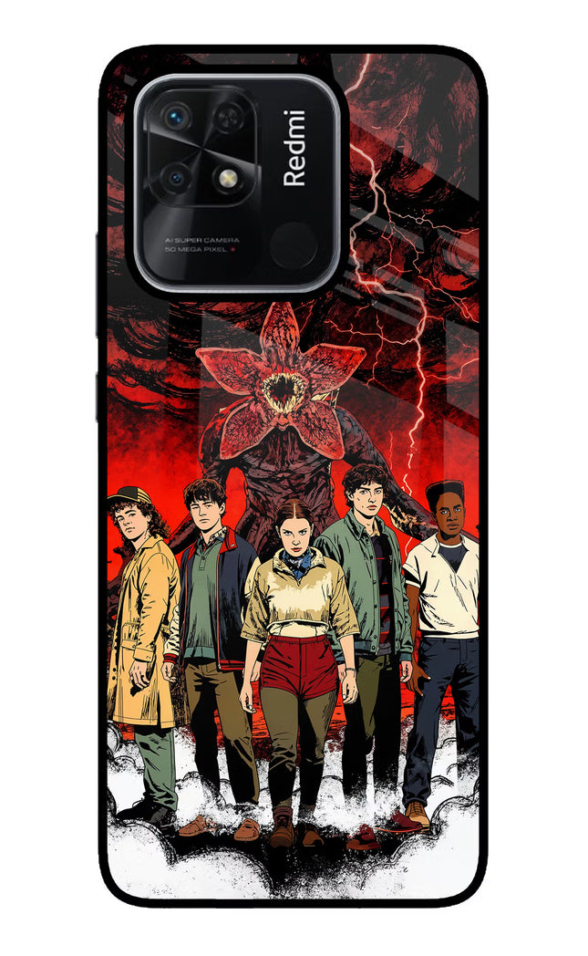 Ordinary Things Characters Redmi 10/10 Power Glass Case Back Cover by Casekaro