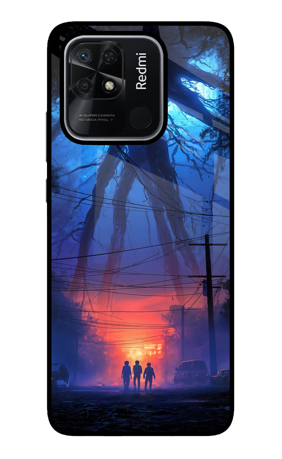 Ordinary Things Shadow Redmi 10/10 Power Glass Case Back Cover by Casekaro