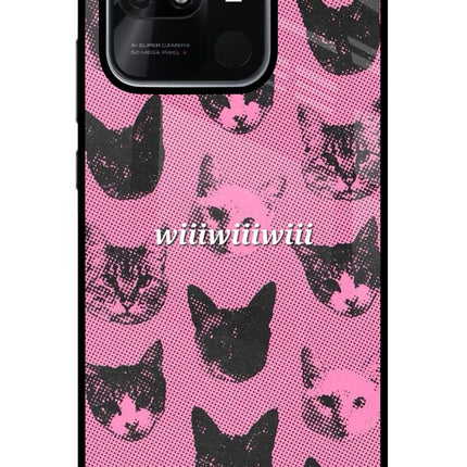 Pink Cats Redmi 10/10 Power Glass Case