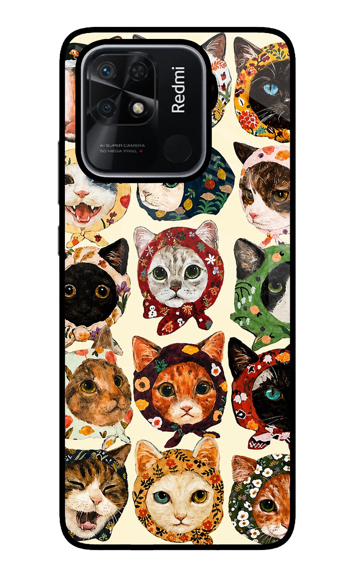 Cool Cat Redmi 10/10 Power Glass Case