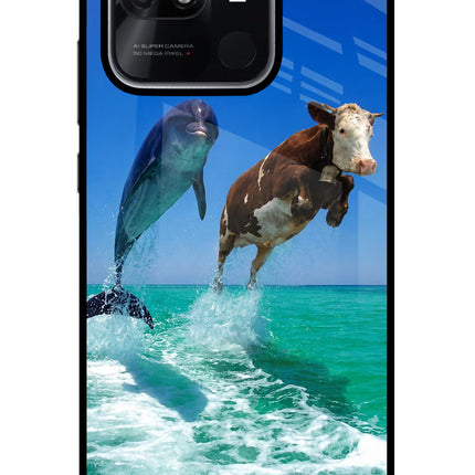 Dolphin vs Cow Redmi 10/10 Power Glass Case
