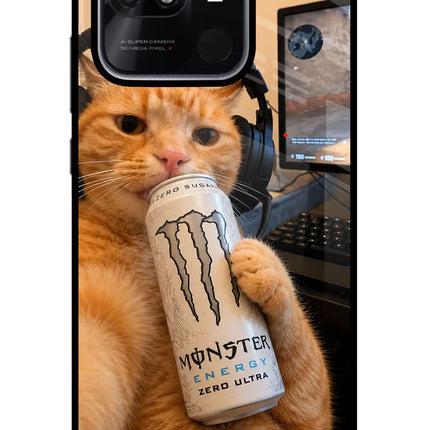 Gamer Cat Energy Redmi 10/10 Power Glass Case