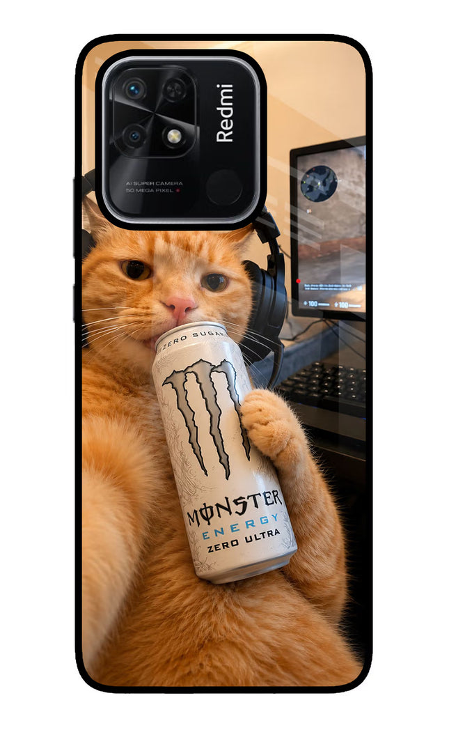 Gamer Cat Energy Redmi 10/10 Power Glass Case