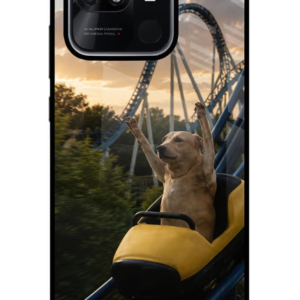 Rollercoaster Dog Redmi 10/10 Power Glass Case