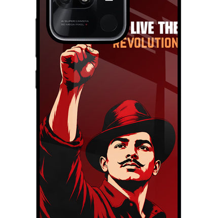 Bhagat Singh Revolution Redmi 10/10 Power Glass Case Back Cover by Casekaro