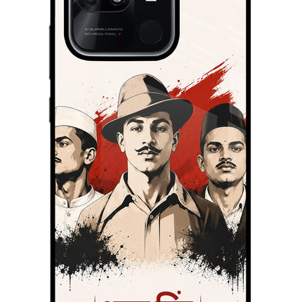 Bhagat Singh Trio Redmi 10/10 Power Glass Case Back Cover by Casekaro