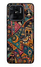 Folk Print Redmi 10/10 Power Glass Case