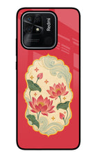 Pink Lotus Redmi 10/10 Power Glass Case
