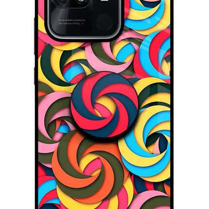 Spiral Pattern Redmi 10/10 Power Pop Case by Casekaro