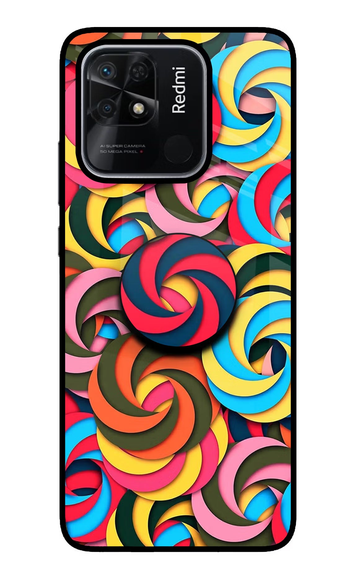 Spiral Pattern Redmi 10/10 Power Pop Case by Casekaro