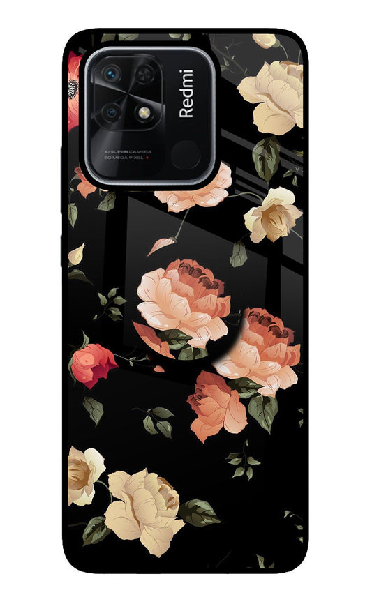 Flowers Redmi 10/10 Power Glass Case