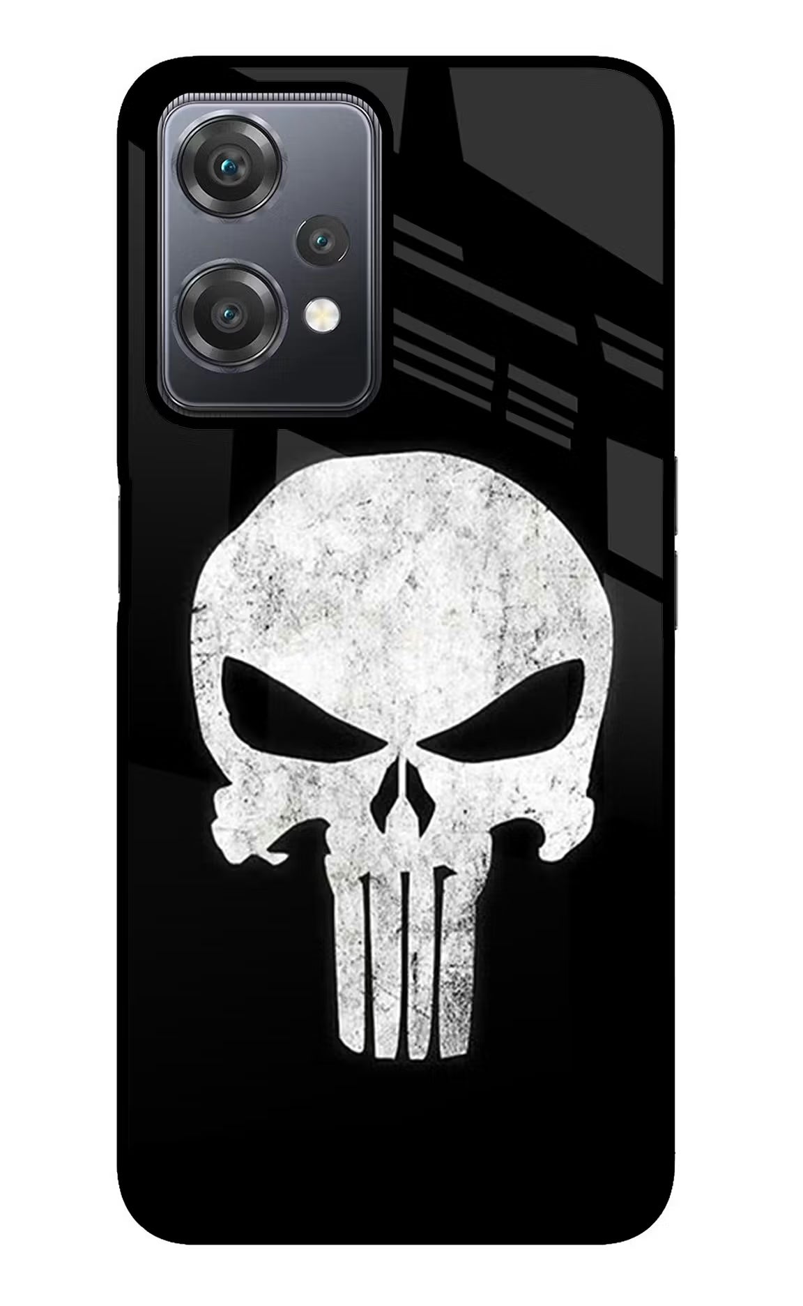 Punisher Skull OnePlus Nord CE 2 Lite 5G Glass Case Back Cover by Casekaro