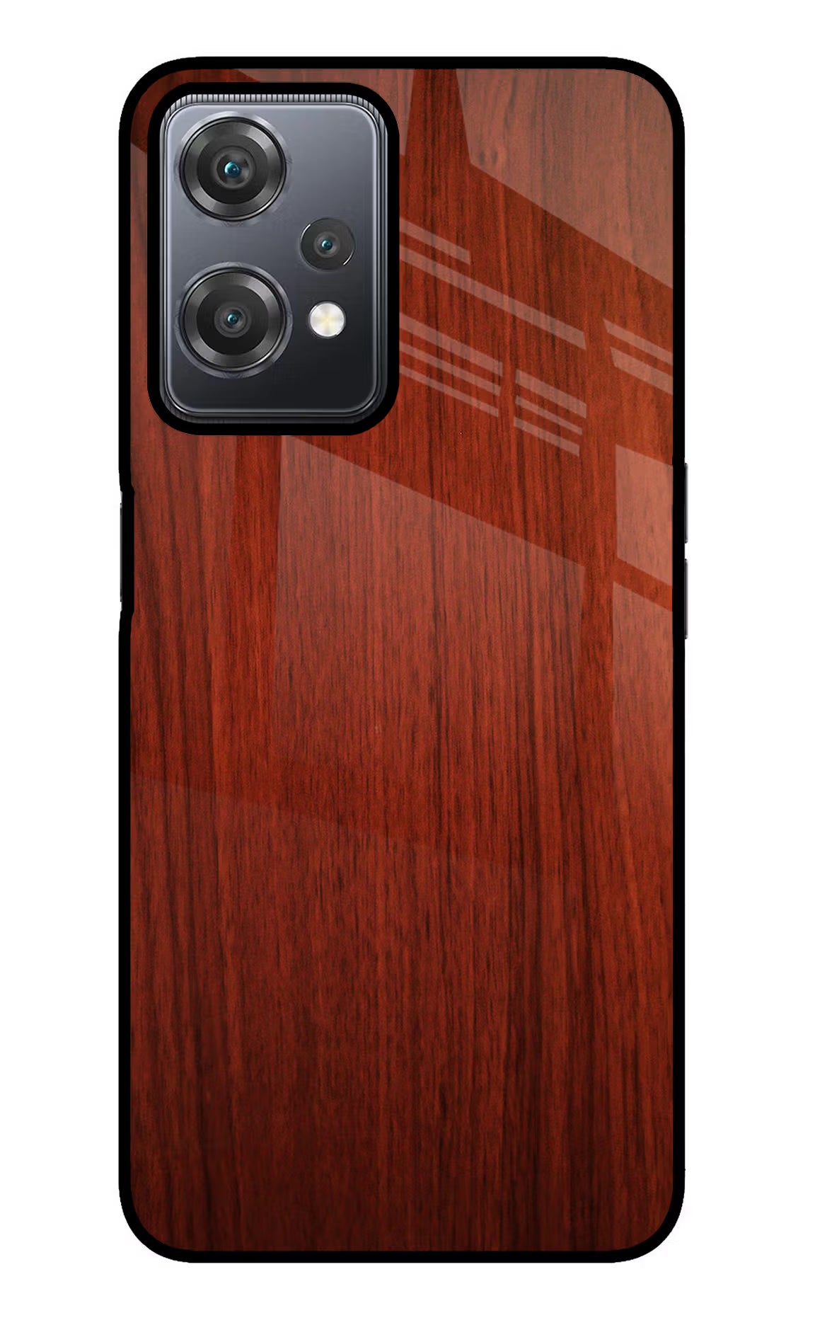 Wooden Plain Pattern OnePlus Nord CE 2 Lite 5G Glass Case Back Cover by Casekaro
