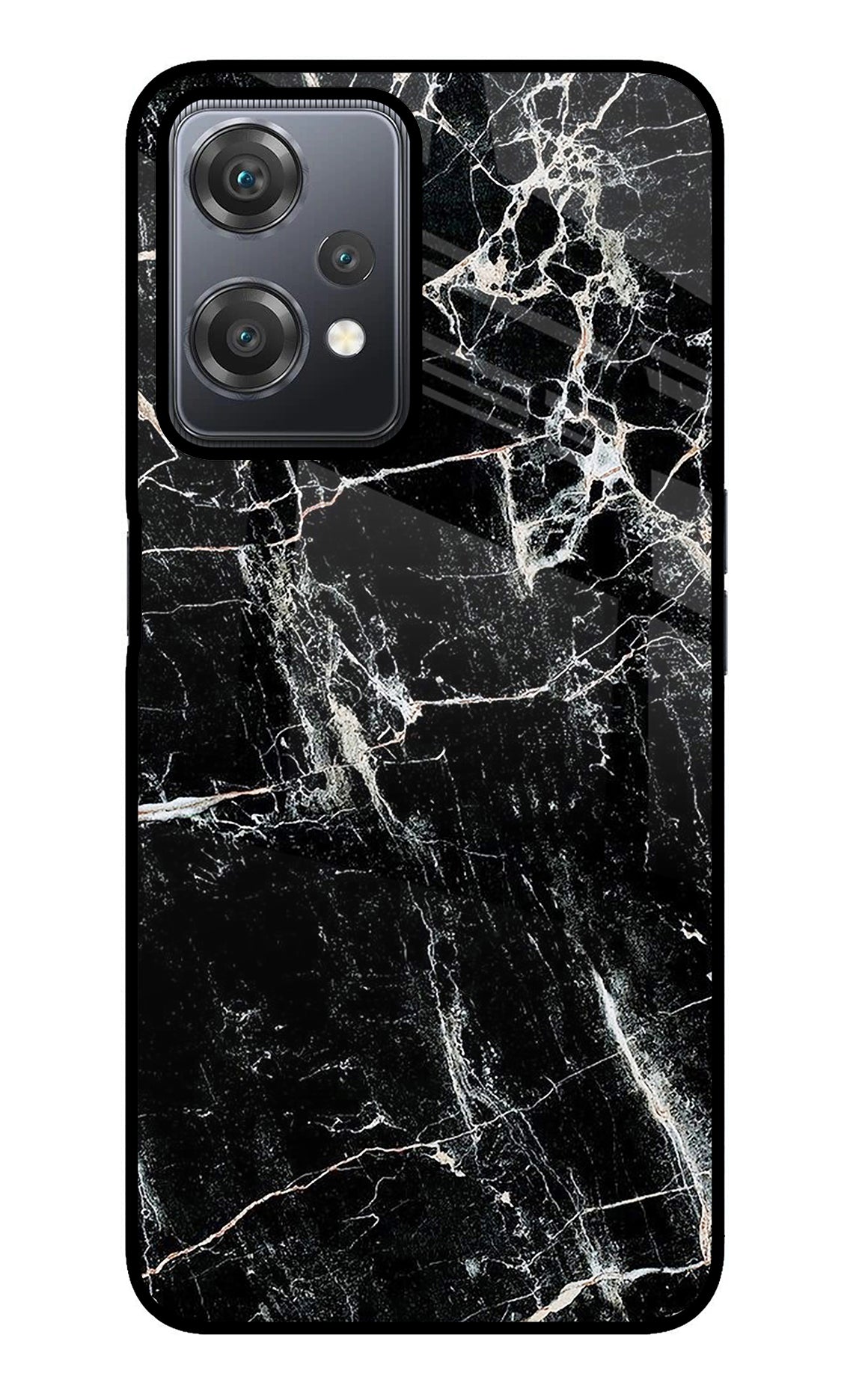 Black Marble Texture OnePlus Nord CE 2 Lite 5G Glass Case