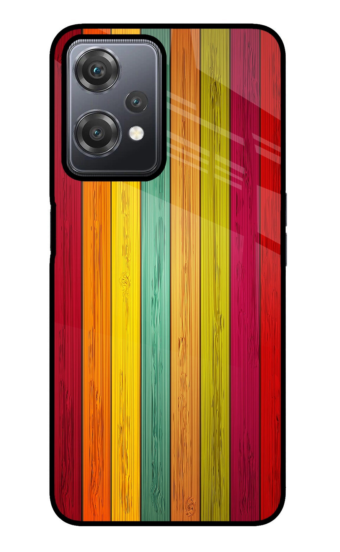 Multicolor Wooden OnePlus Nord CE 2 Lite 5G Back Cover