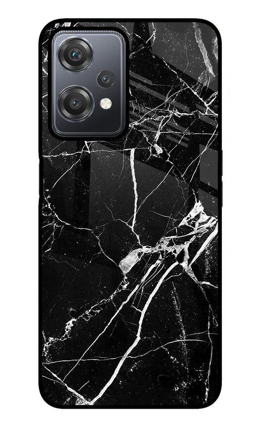 Black Marble Pattern OnePlus Nord CE 2 Lite 5G Glass Case