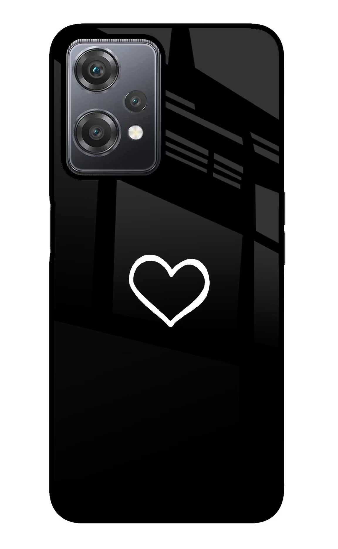Heart OnePlus Nord CE 2 Lite 5G Glass Case Back Cover by Casekaro