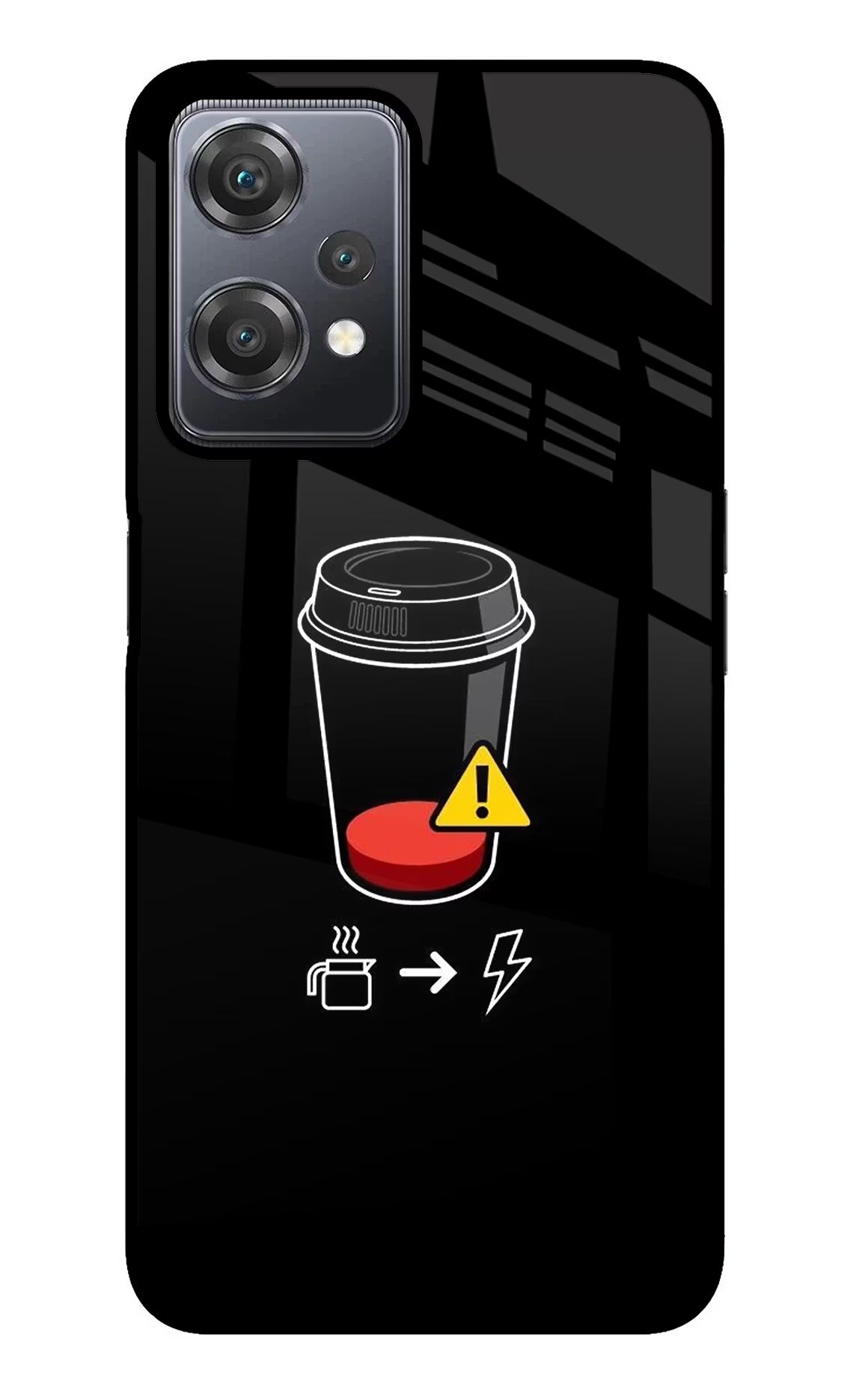 Coffee OnePlus Nord CE 2 Lite 5G Glass Case Back Cover by Casekaro