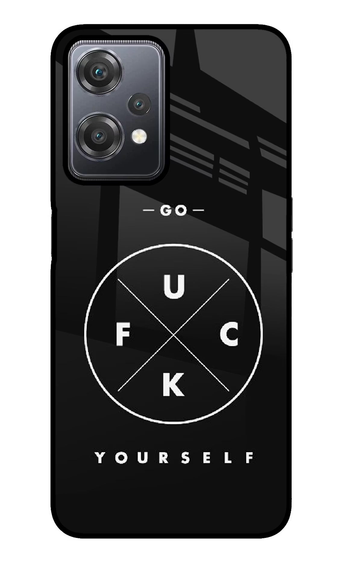Go Fuck Yourself OnePlus Nord CE 2 Lite 5G Glass Case Back Cover by Casekaro