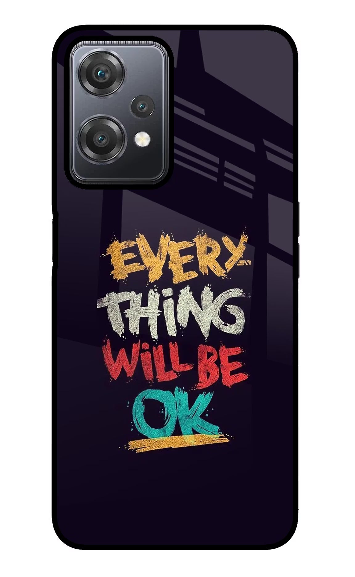 Everything Will Be Ok OnePlus Nord CE 2 Lite 5G Glass Case Back Cover by Casekaro