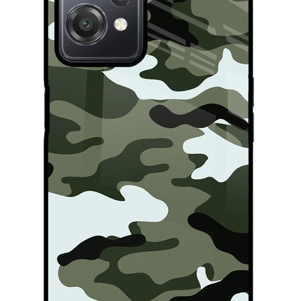 Camouflage OnePlus Nord CE 2 Lite 5G Glass Case Back Cover by Casekaro