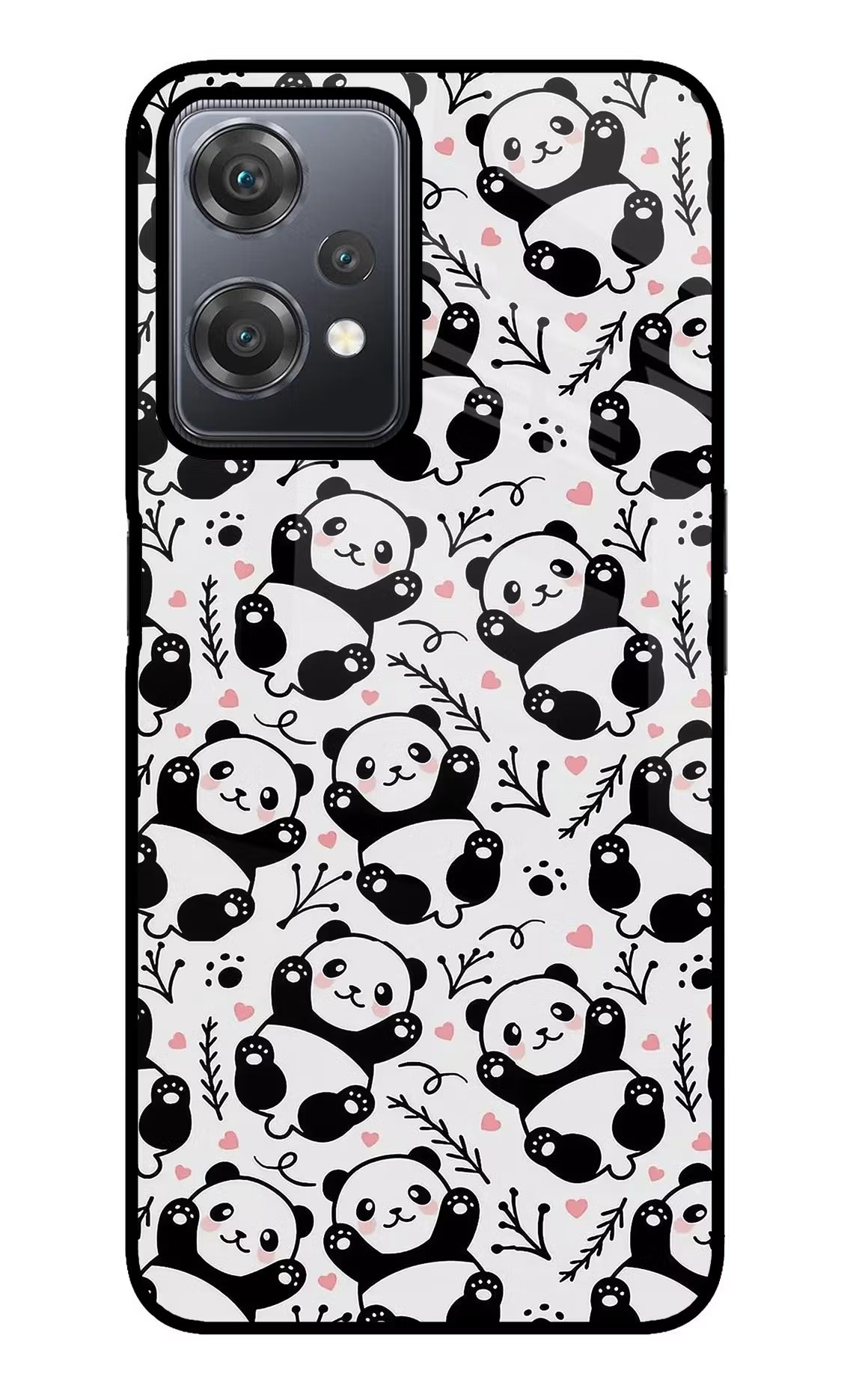 Cute Panda OnePlus Nord CE 2 Lite 5G Glass Case Back Cover by Casekaro