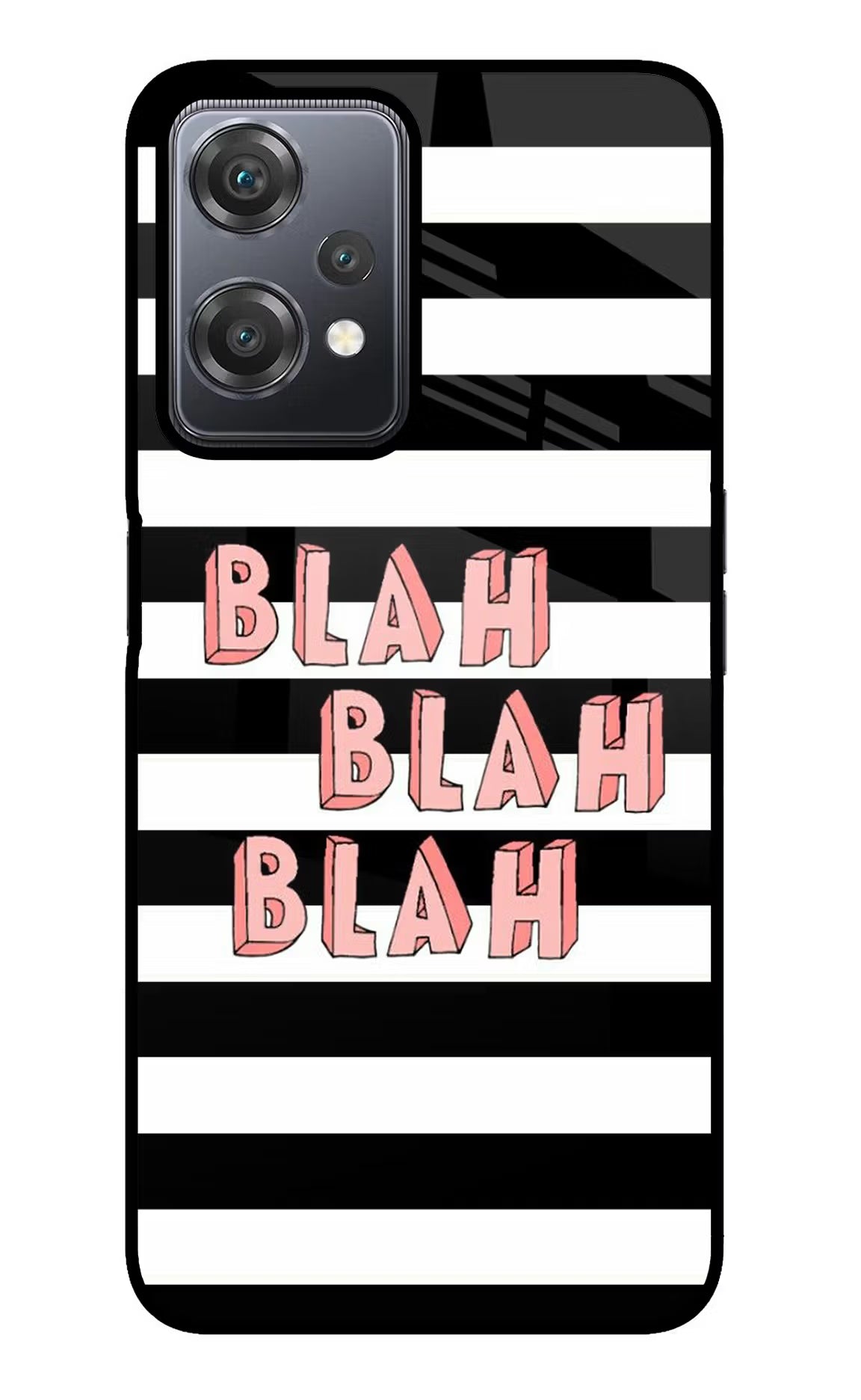 Blah Blah Blah OnePlus Nord CE 2 Lite 5G Glass Case Back Cover by Casekaro