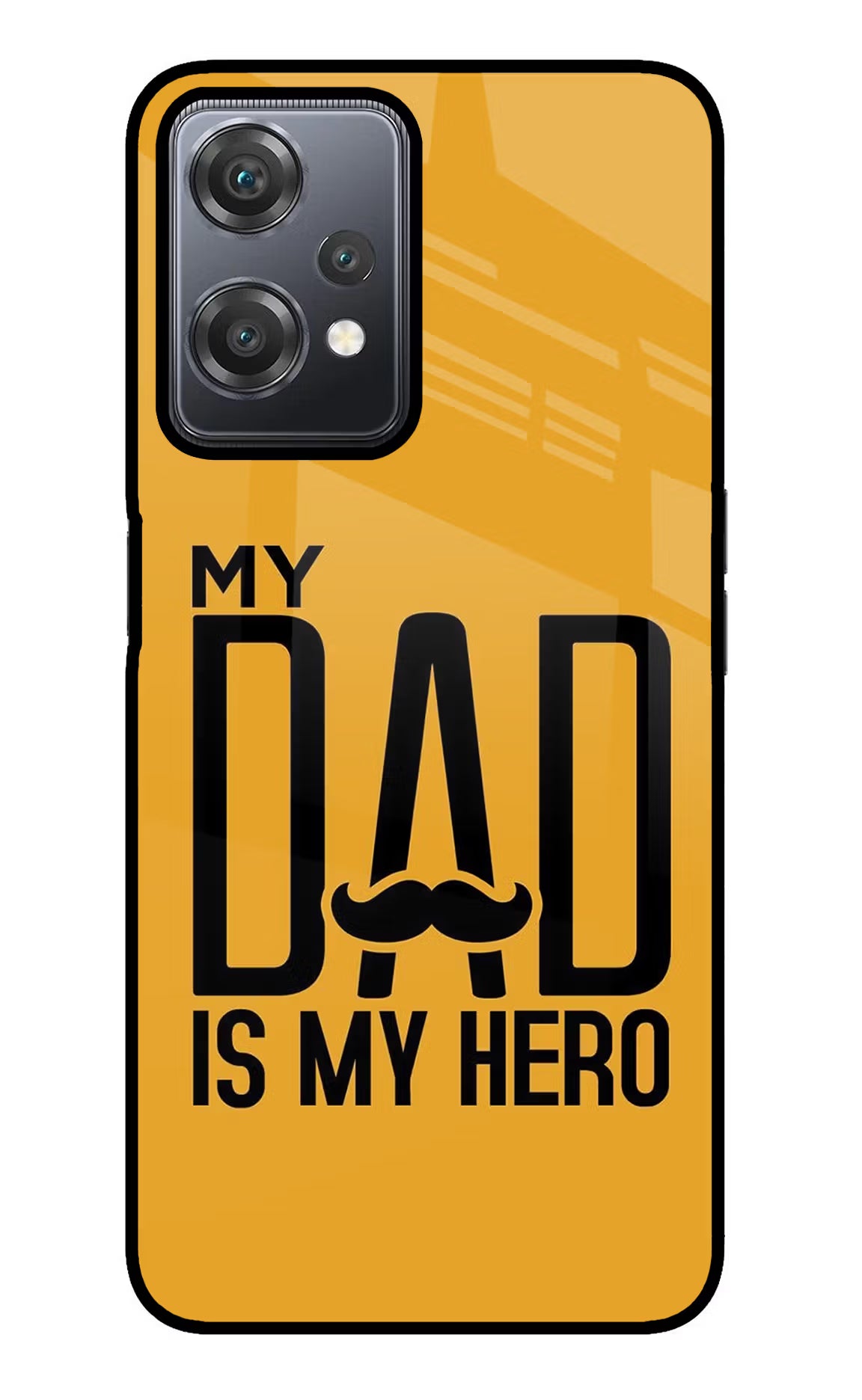 My Dad Is My Hero OnePlus Nord CE 2 Lite 5G Glass Case Back Cover by Casekaro