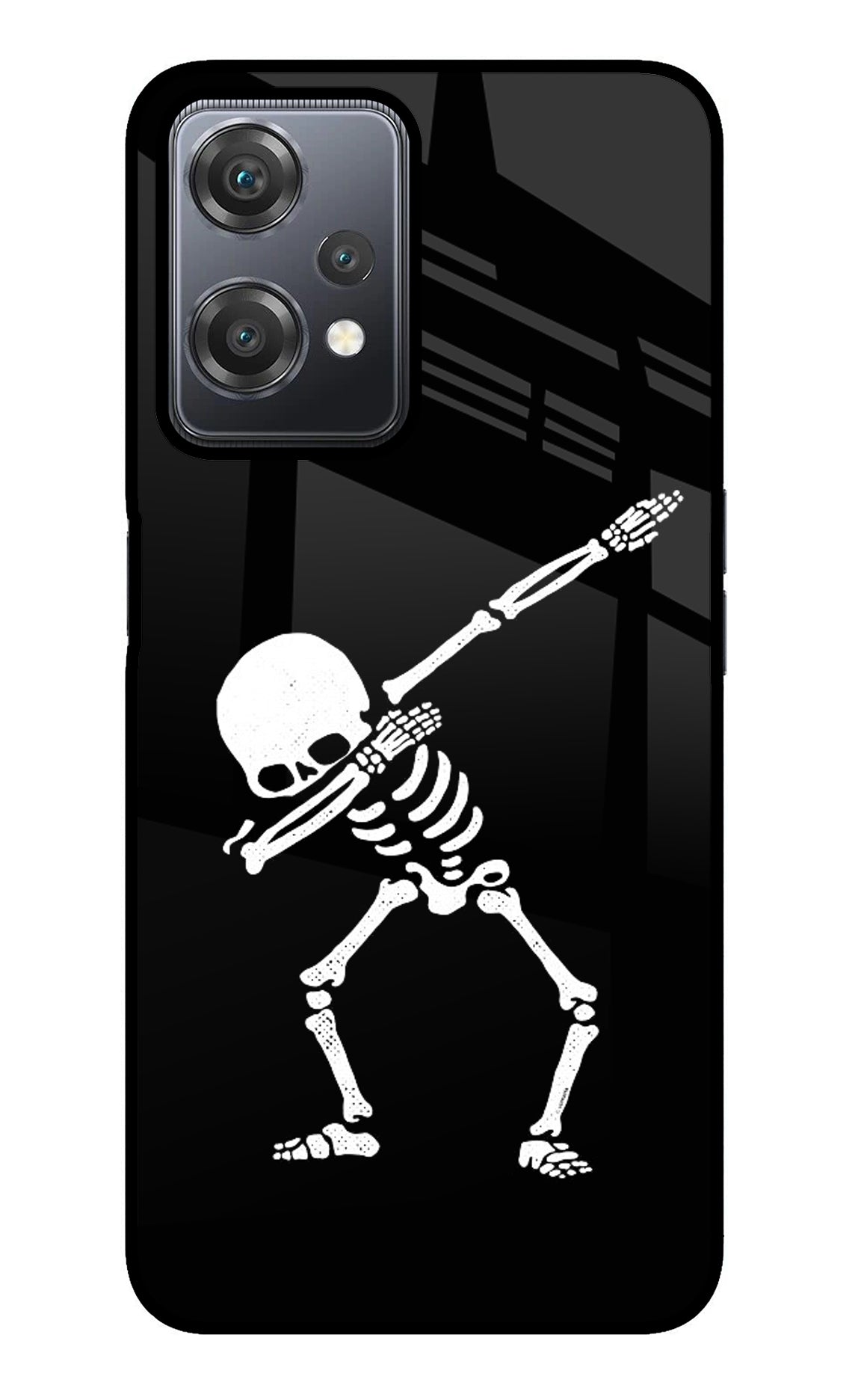 Dabbing Skeleton Art OnePlus Nord CE 2 Lite 5G Glass Case