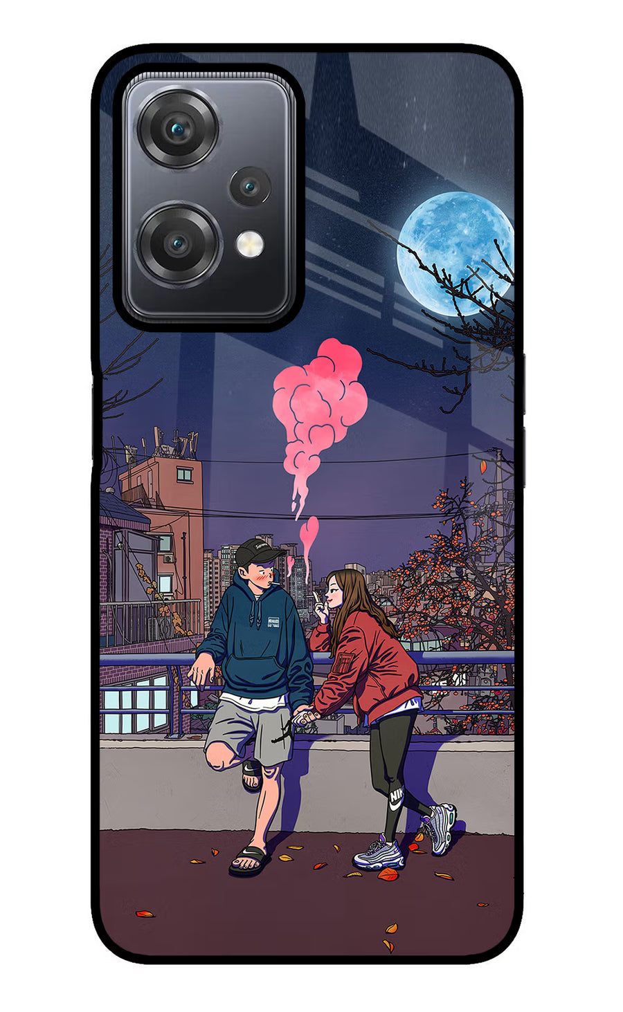 Chilling Couple OnePlus Nord CE 2 Lite 5G Back Cover, Glass case