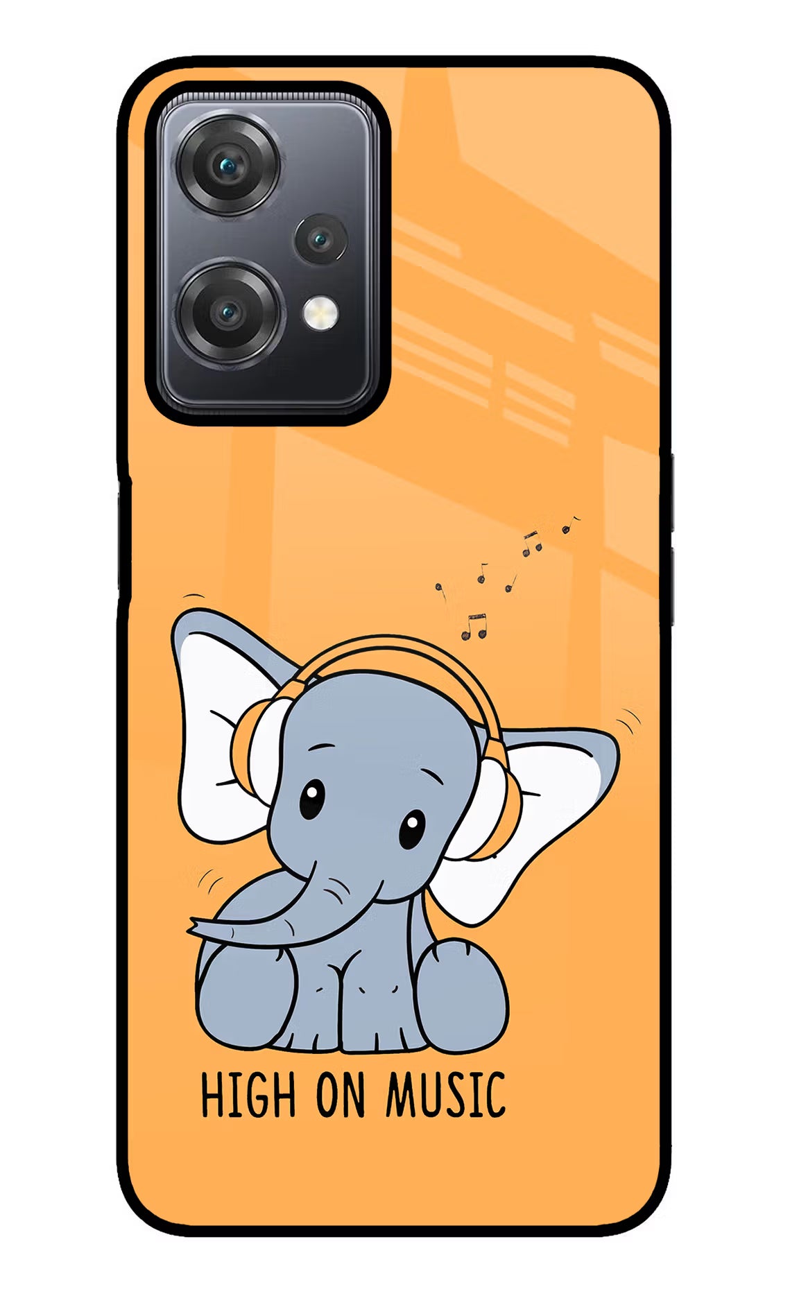 High On Music OnePlus Nord CE 2 Lite 5G Glass Case Back Cover by Casekaro