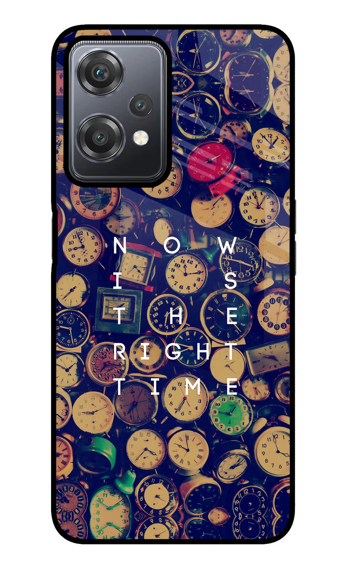 Now is the Right Time Quote OnePlus Nord CE 2 Lite 5G Glass Case Back Cover by Casekaro
