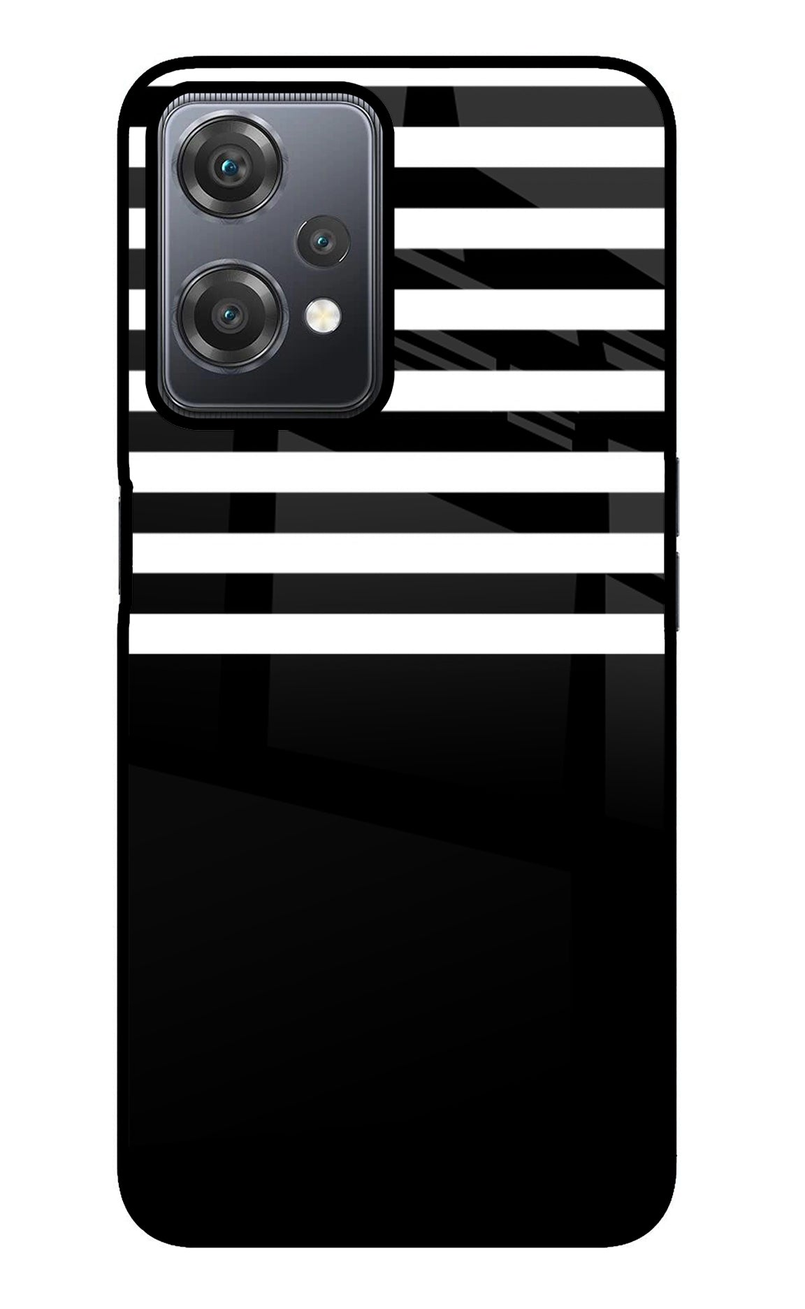 Black and White Print OnePlus Nord CE 2 Lite 5G Glass Case