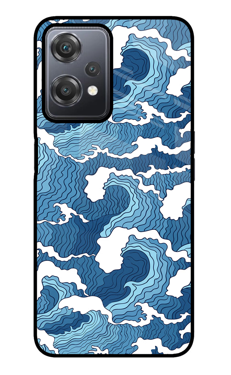 Blue Waves OnePlus Nord CE 2 Lite 5G Back Cover, Glass case