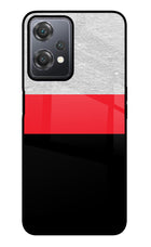 Tri Color Pattern OnePlus Nord CE 2 Lite 5G Glass Case Back Cover by Casekaro