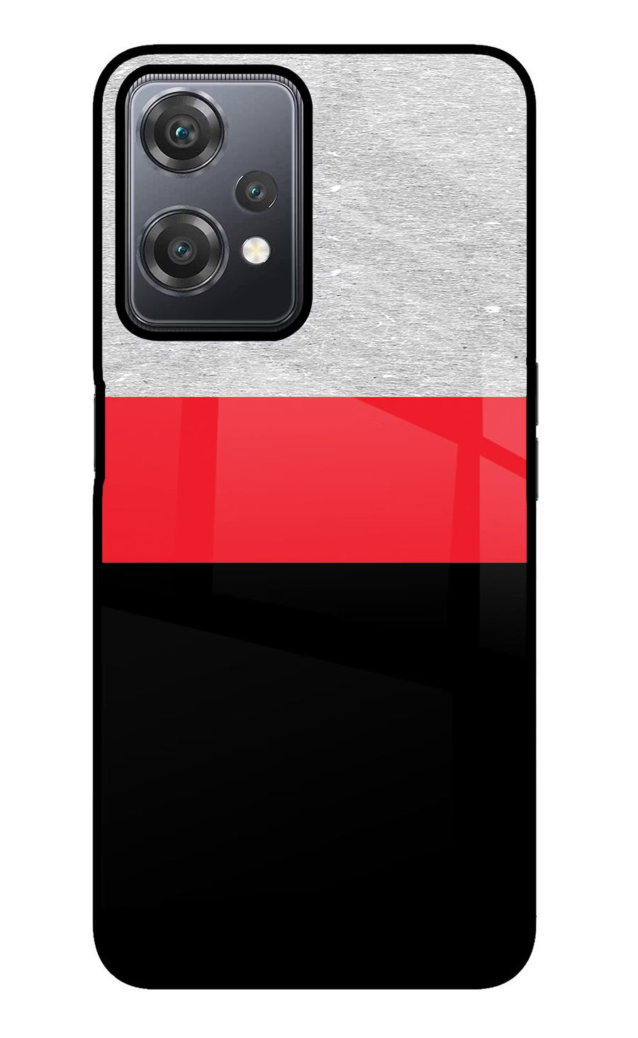 Tri Color Pattern OnePlus Nord CE 2 Lite 5G Back Cover, Glass case