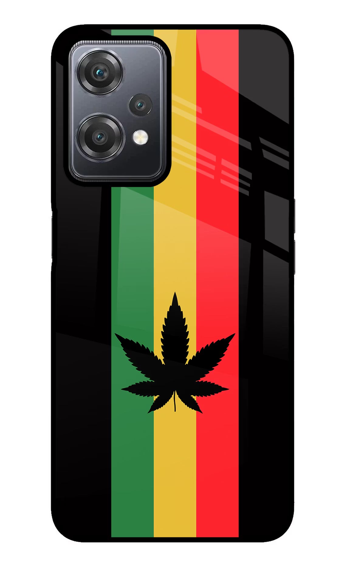 Weed Flag OnePlus Nord CE 2 Lite 5G Glass Case Back Cover by Casekaro