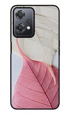White Pink Leaf OnePlus Nord CE 2 Lite 5G Glass Case