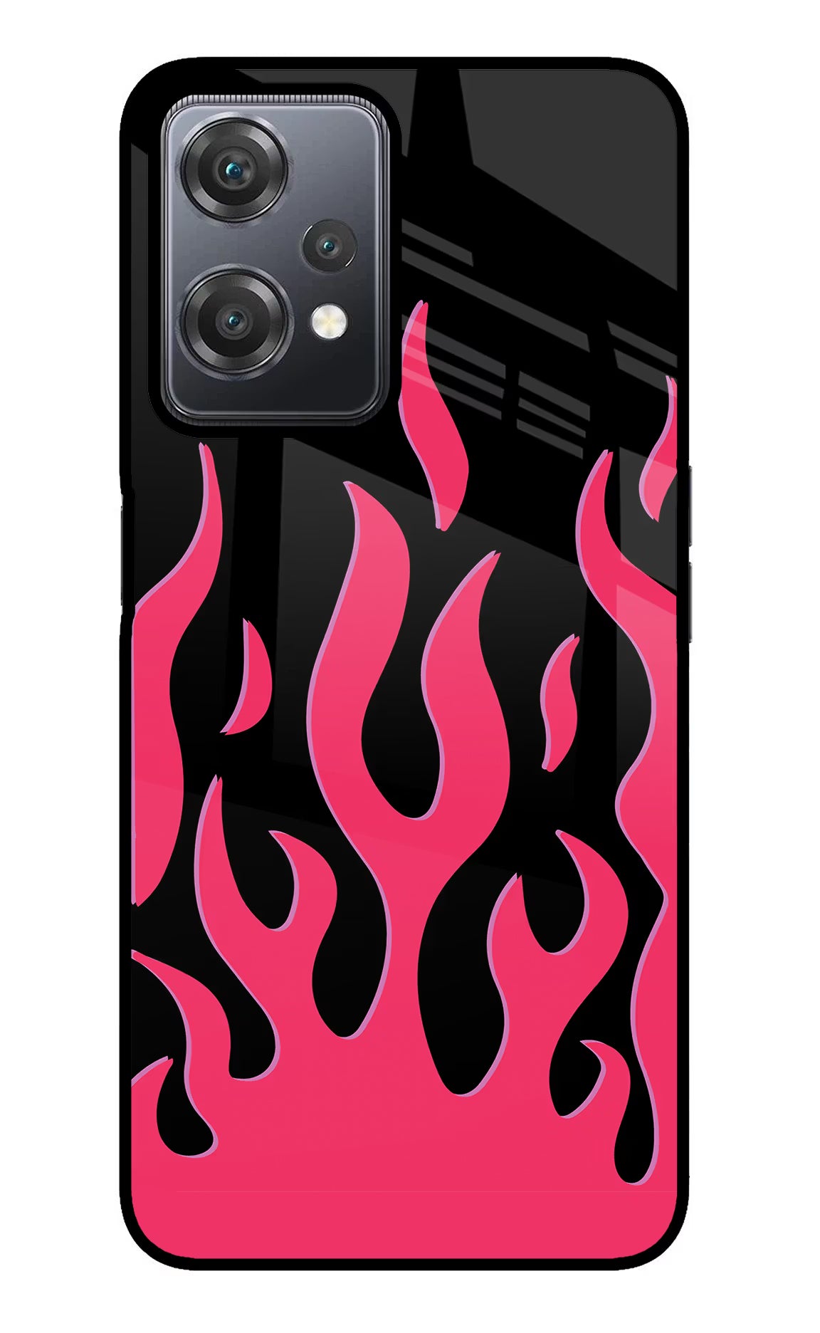 Fire Flames OnePlus Nord CE 2 Lite 5G Glass Case Back Cover by Casekaro