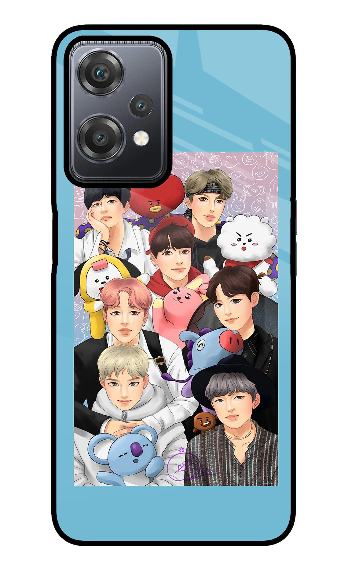 BTS with animals OnePlus Nord CE 2 Lite 5G Glass Case