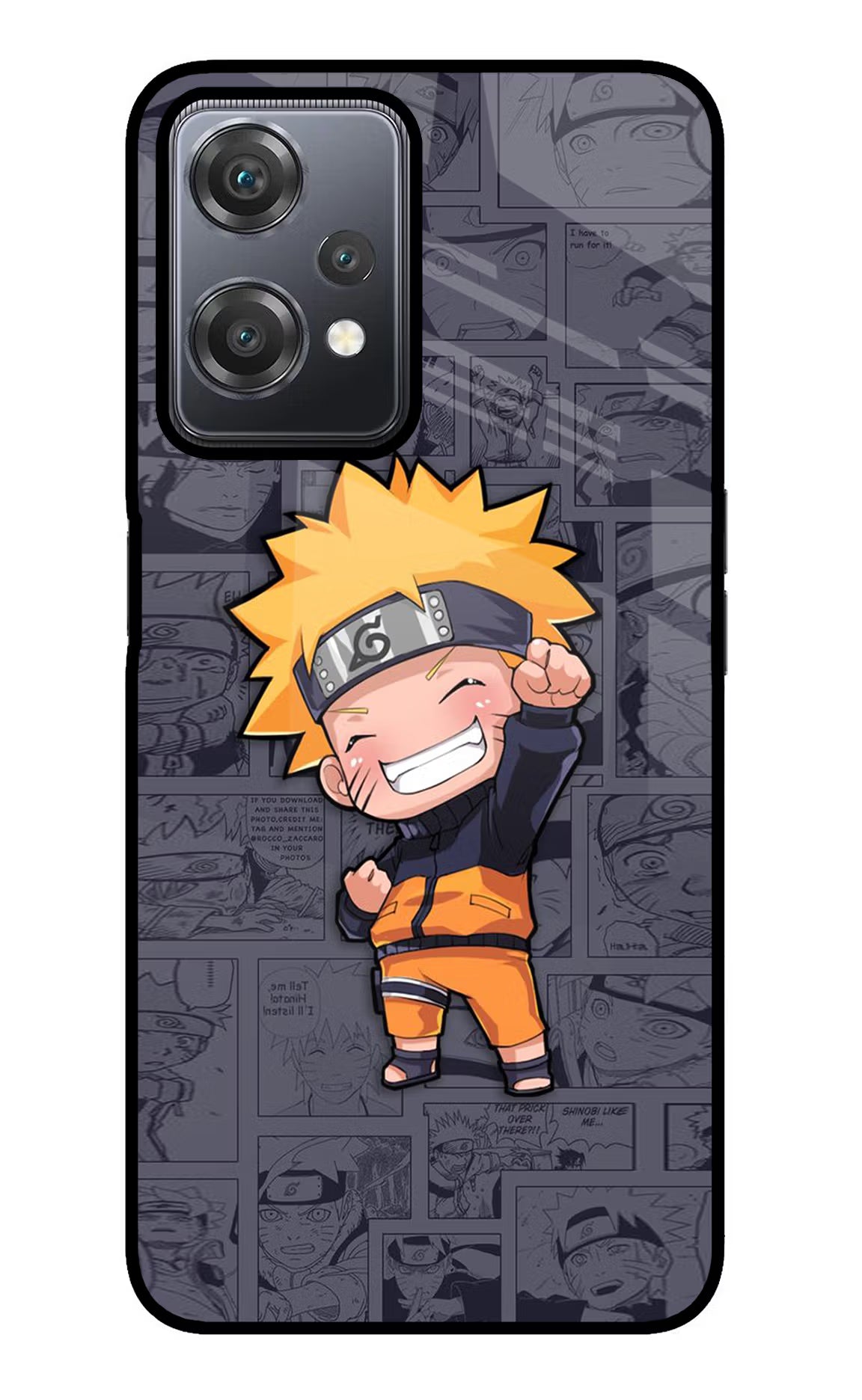 Chota Naruto OnePlus Nord CE 2 Lite 5G Glass Case Back Cover by Casekaro