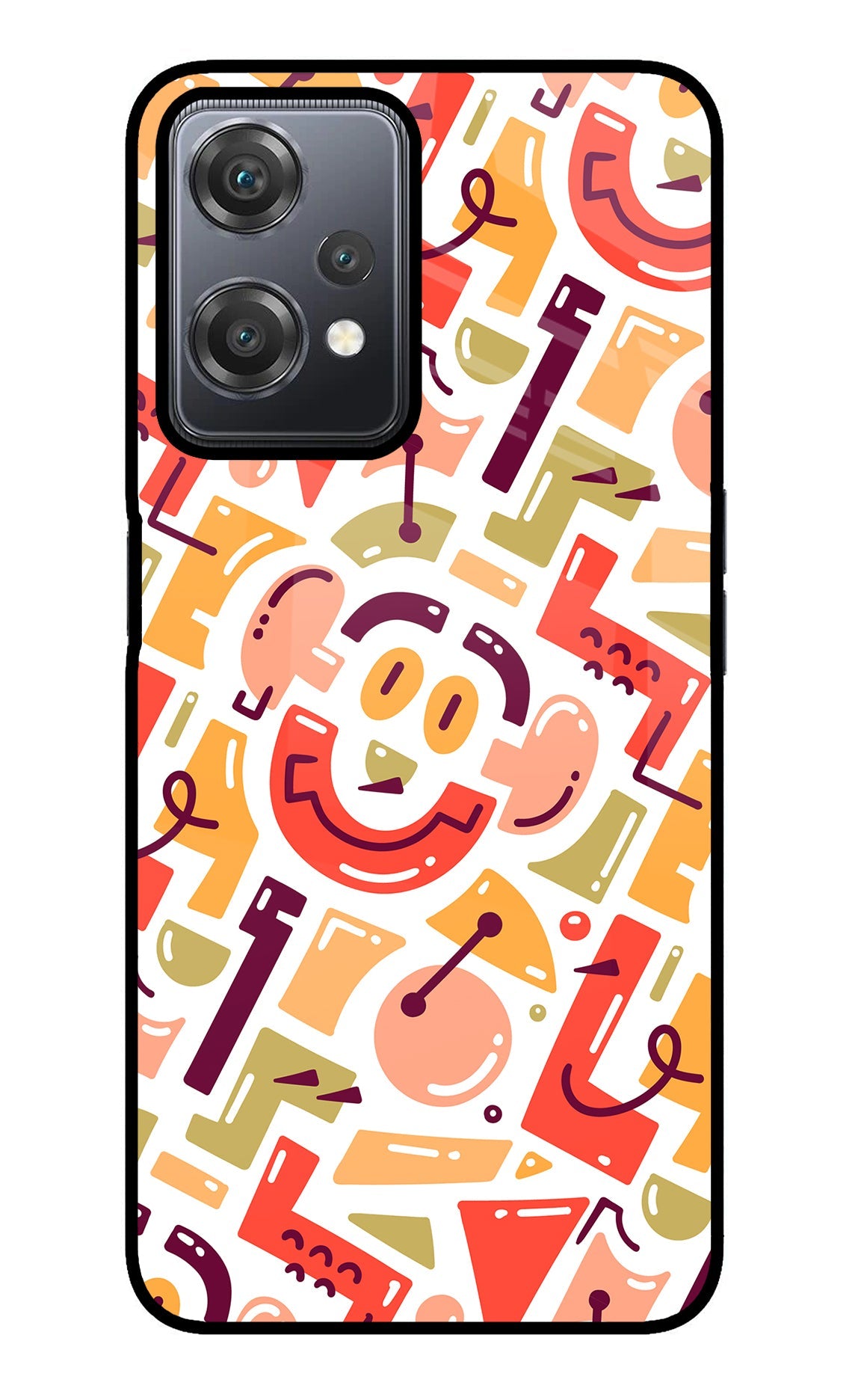Doodle Pattern OnePlus Nord CE 2 Lite 5G Glass Case