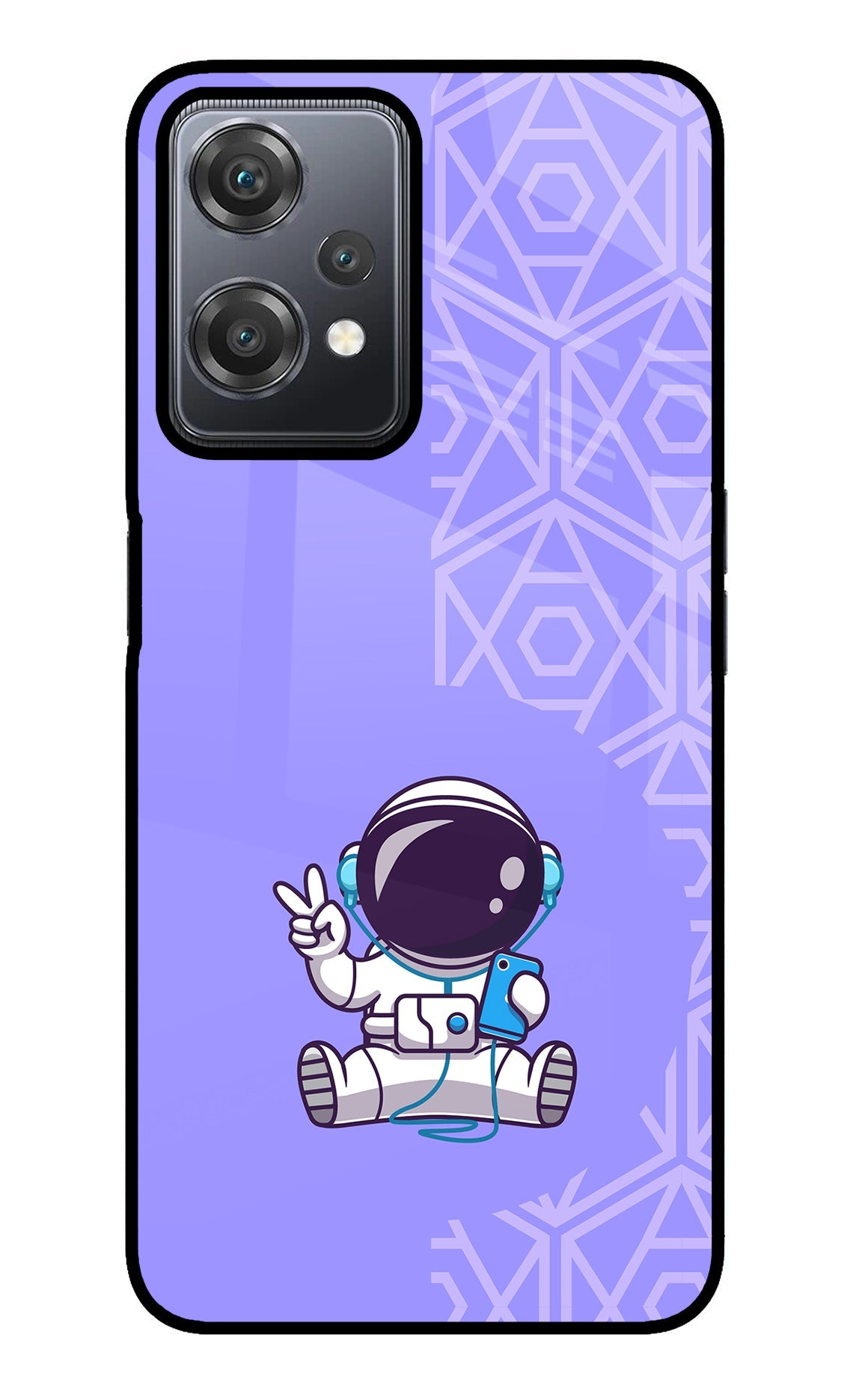 Cute Astronaut Chilling OnePlus Nord CE 2 Lite 5G Glass Case