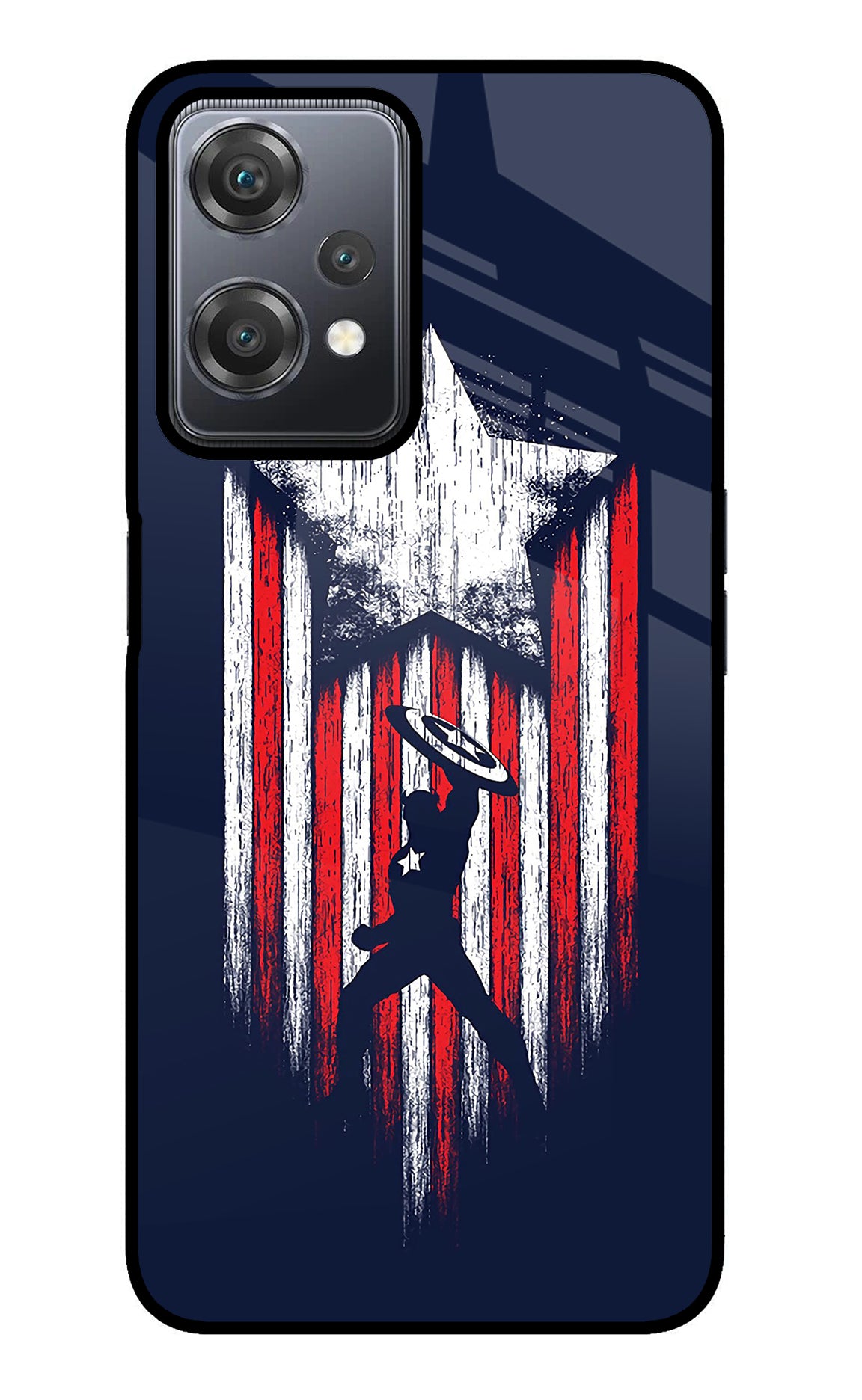 Captain America Marvel Art OnePlus Nord CE 2 Lite 5G Glass Case